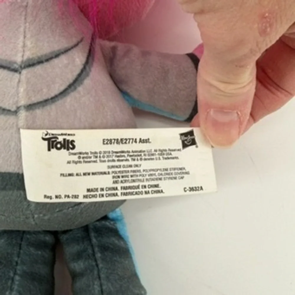 Hasbro DreamWorks Trolls Poppy Character Plush‎ Toy Styllin Hair Series